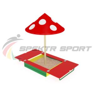 Купить Песочница с крышкой и грибком ИО 512 в Егорьевске 