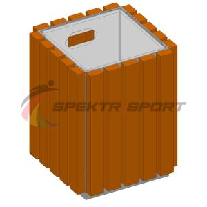 Купить Урна металлическая в деревянной обрешетке SP МФ400 в Егорьевске 