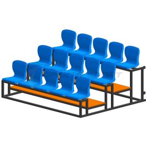 Купить Трибуна мобильная 3 ряда сиденья пластиковые на 15 мест в Егорьевске 
